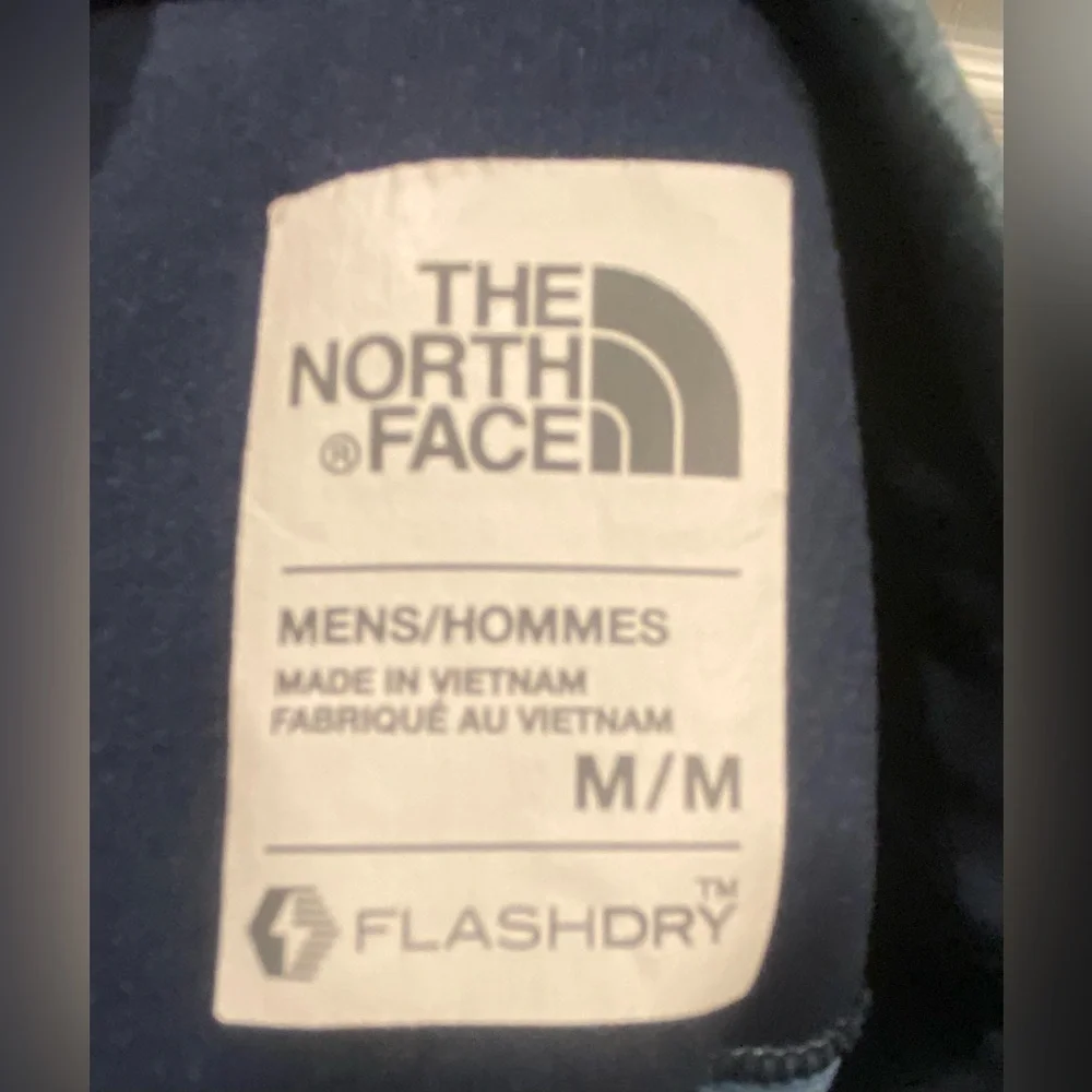 Men’s The North Face FlashDry Fleece Jacket Light Weight Two Toned 1/2 Zip Sz M